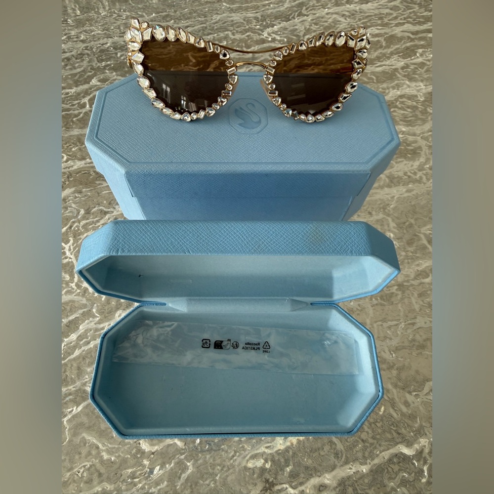 Swarovski Gold Crystal Sunglasses - Picture 7 of 7